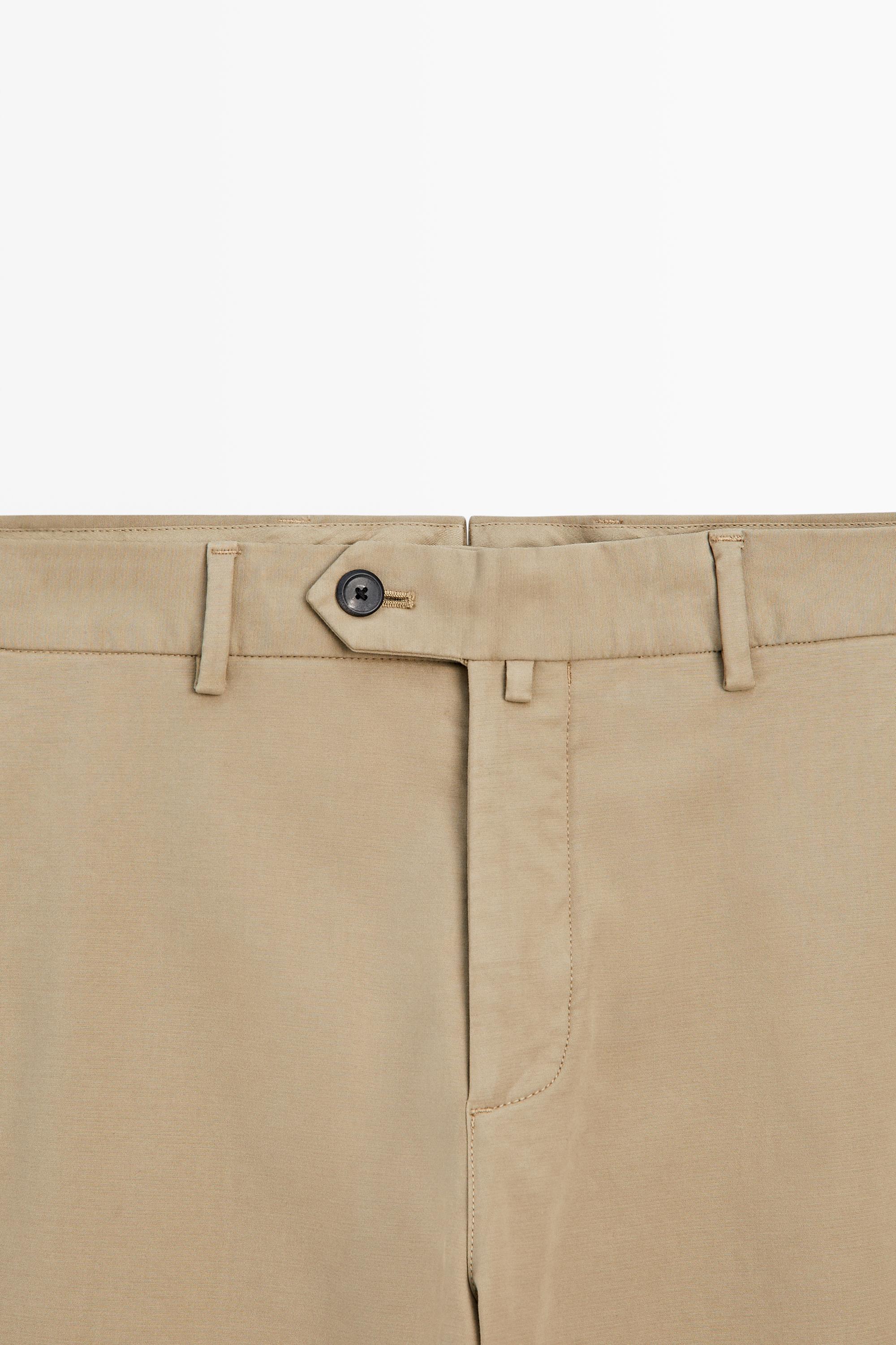 100% cotton slim fit pants